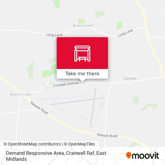 Demand Responsive Area, Cranwell Raf map