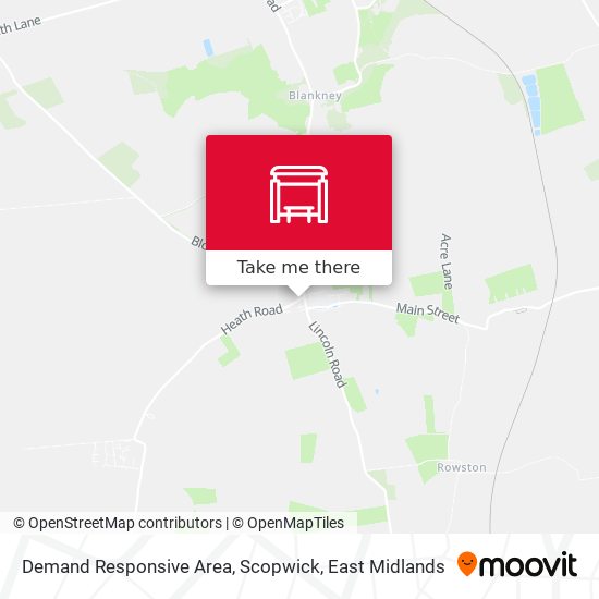 Demand Responsive Area, Scopwick map