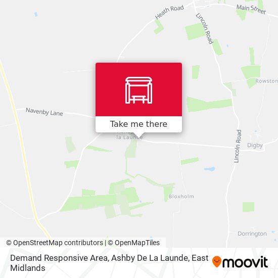 Demand Responsive Area, Ashby De La Launde map