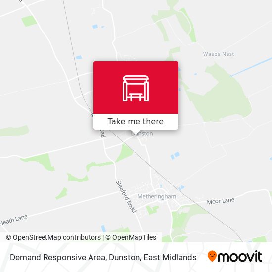 Demand Responsive Area, Dunston map