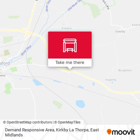 Demand Responsive Area, Kirkby La Thorpe map