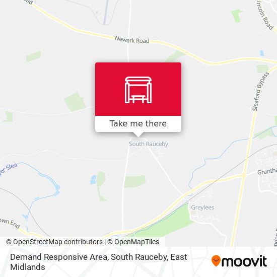 Demand Responsive Area, South Rauceby map