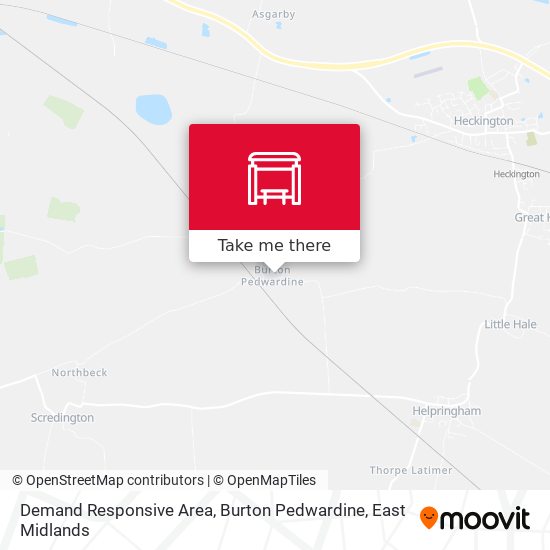 Demand Responsive Area, Burton Pedwardine map