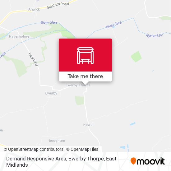 Demand Responsive Area, Ewerby Thorpe map