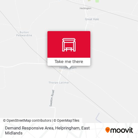 Demand Responsive Area, Helpringham map