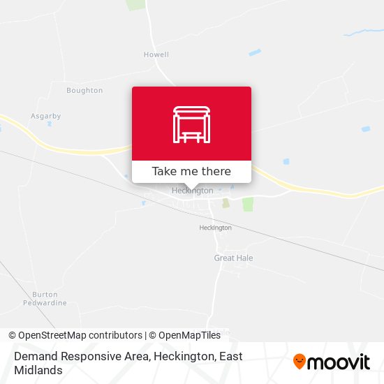 Demand Responsive Area, Heckington map