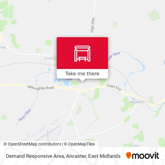 Demand Responsive Area, Ancaster map