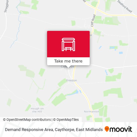 Demand Responsive Area, Caythorpe map