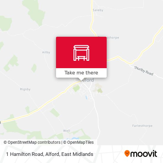 1 Hamilton Road, Alford map