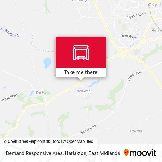 Demand Responsive Area, Harlaxton map