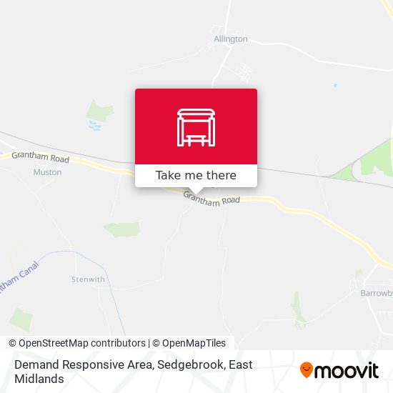 Demand Responsive Area, Sedgebrook map