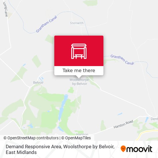 Demand Responsive Area, Woolsthorpe by Belvoir map
