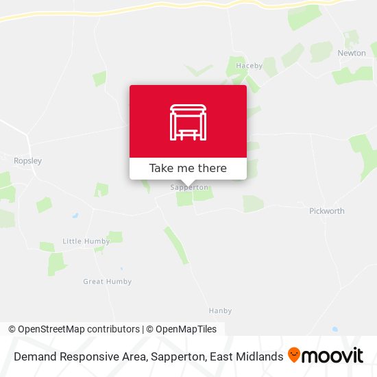 Demand Responsive Area, Sapperton map