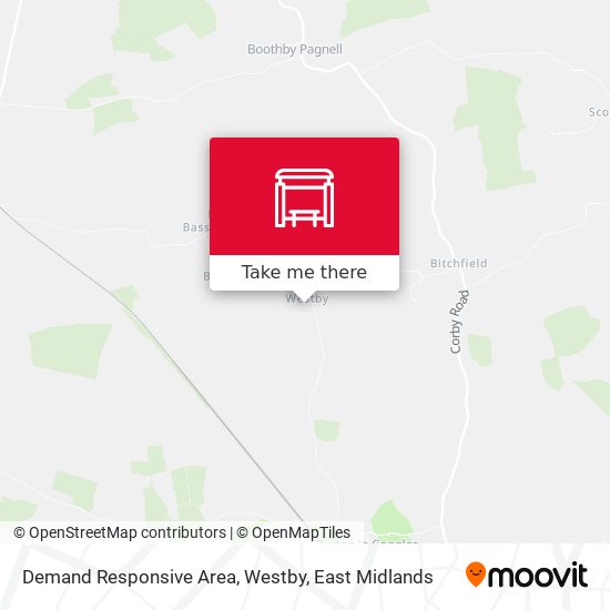 Demand Responsive Area, Westby map
