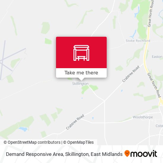 Demand Responsive Area, Skillington map