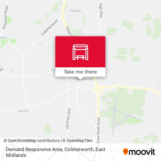 Demand Responsive Area, Colsterworth map