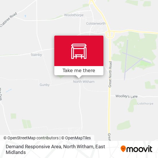 Demand Responsive Area, North Witham map
