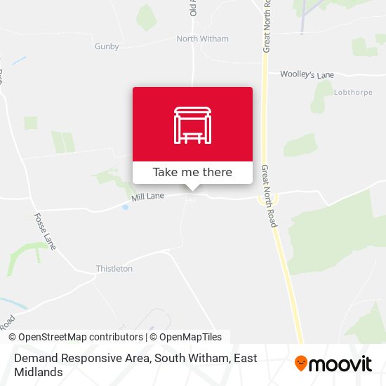 Demand Responsive Area, South Witham map