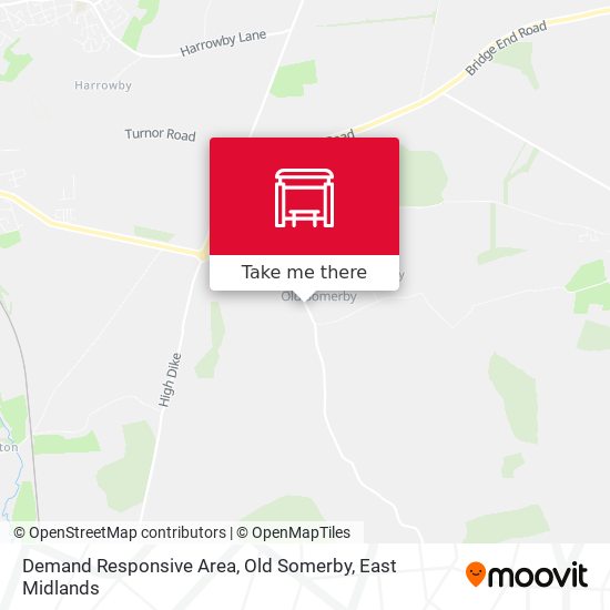 Demand Responsive Area, Old Somerby map