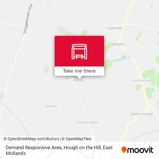 Demand Responsive Area, Hough on the Hill map