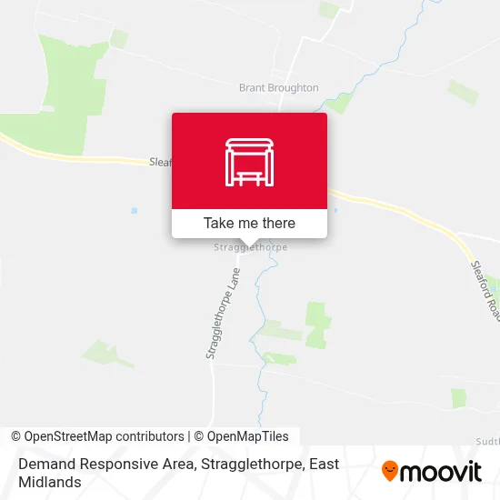 Demand Responsive Area, Stragglethorpe map
