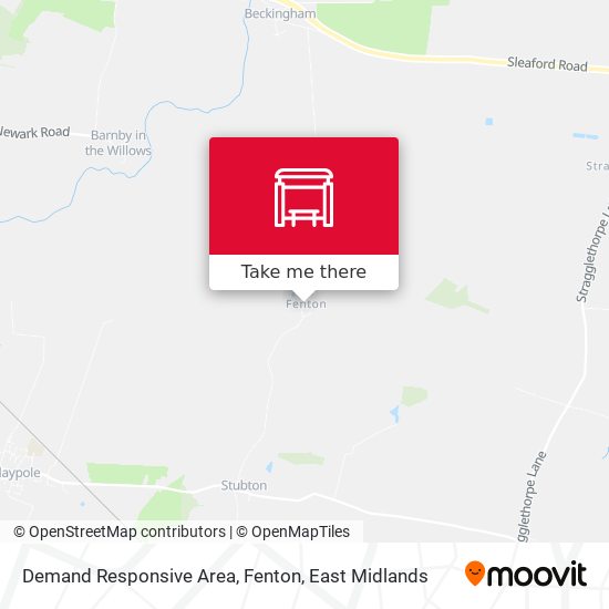 Demand Responsive Area, Fenton map