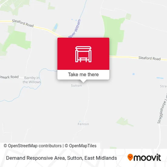 Demand Responsive Area, Sutton map