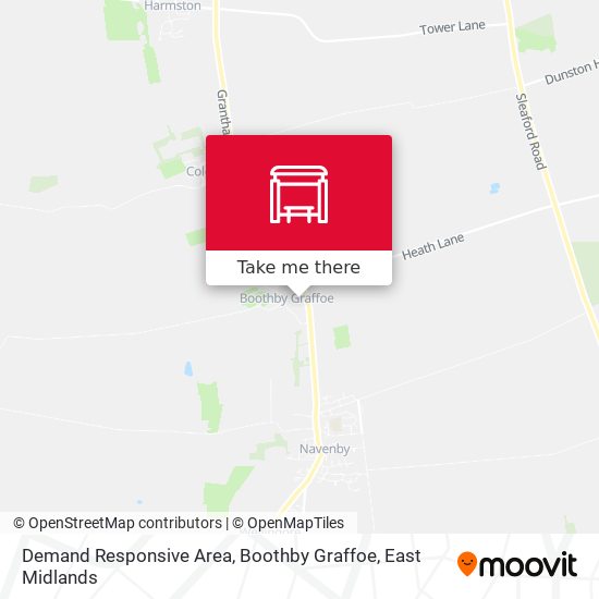 Demand Responsive Area, Boothby Graffoe map