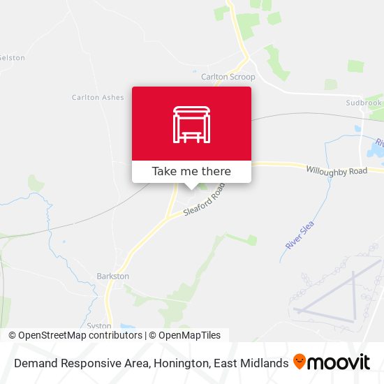 Demand Responsive Area, Honington map