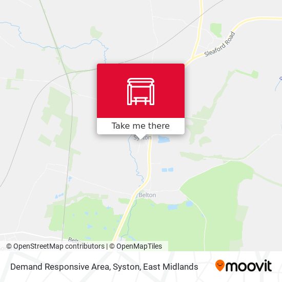 Demand Responsive Area, Syston map
