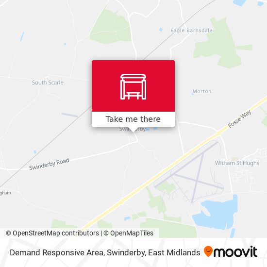 Demand Responsive Area, Swinderby map