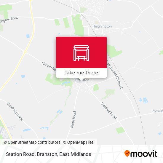 Station Road, Branston map