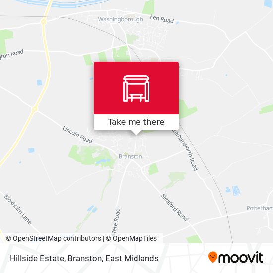 Hillside Estate, Branston map