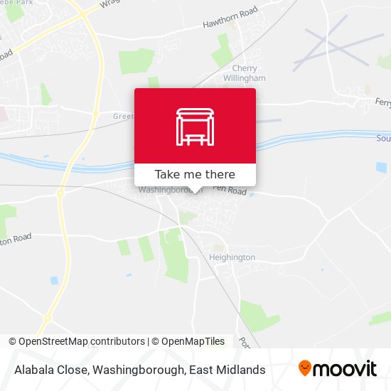 Alabala Close, Washingborough map