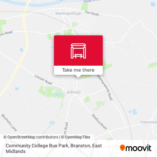 Community College Bus Park, Branston map
