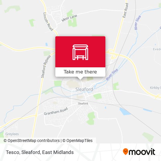 Tesco, Sleaford map