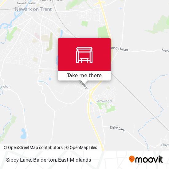 Sibcy Lane, Balderton map