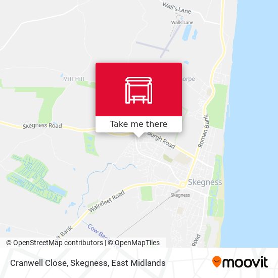 Cranwell Close, Skegness map