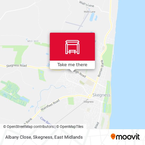 Albany Close, Skegness map