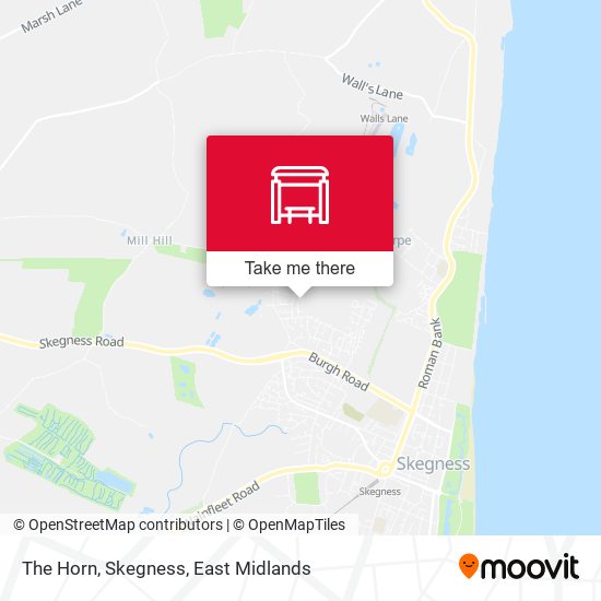 The Horn, Skegness map