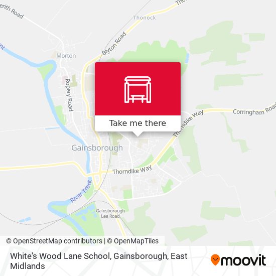 White's Wood Lane School, Gainsborough map