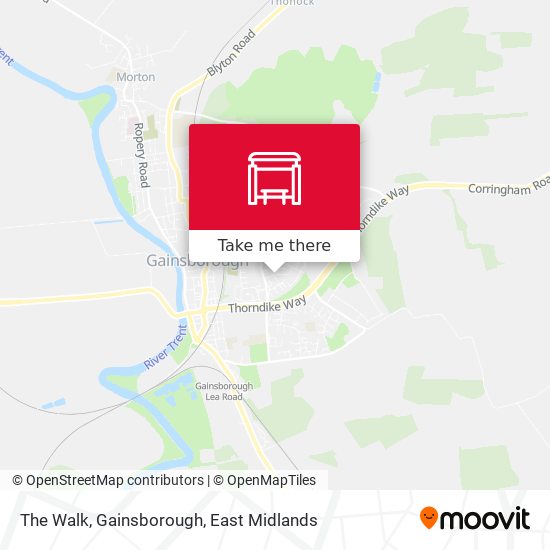 The Walk, Gainsborough map