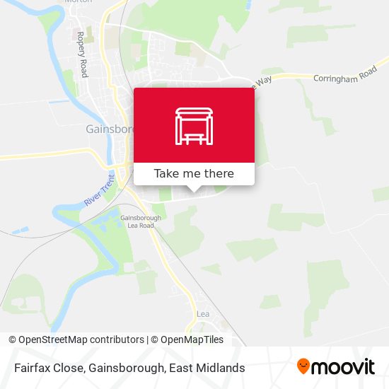 Fairfax Close, Gainsborough map