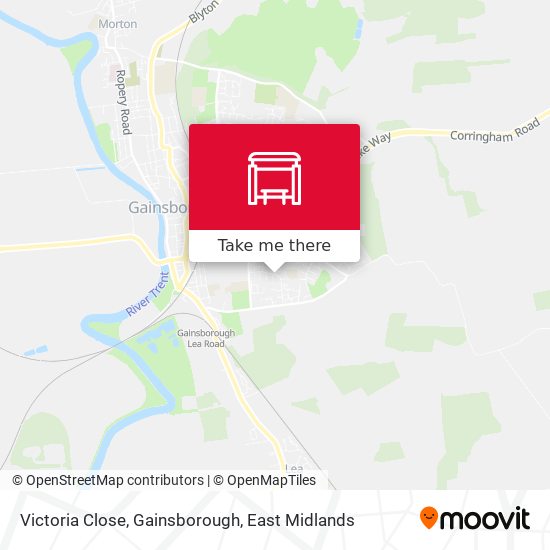 Victoria Close, Gainsborough map