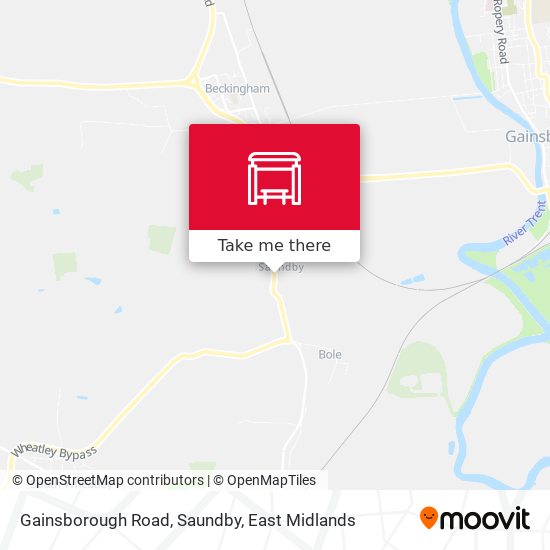 Gainsborough Road, Saundby map
