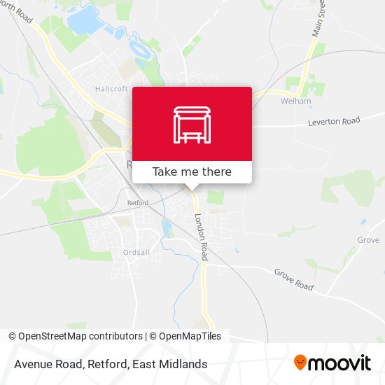 Avenue Road, Retford map
