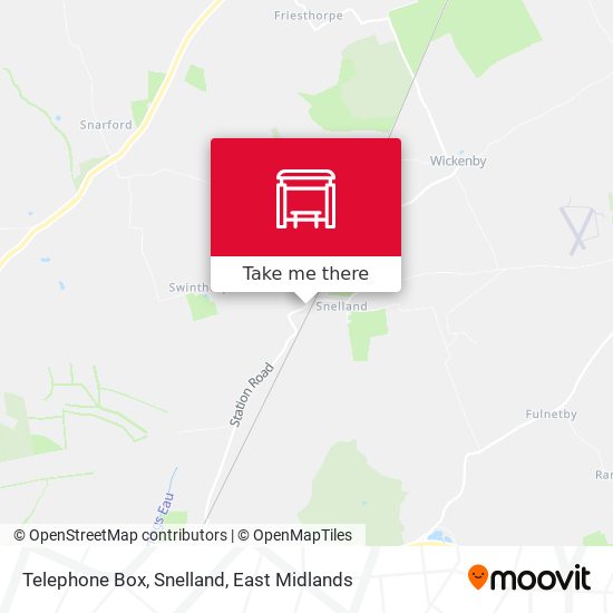 Telephone Box, Snelland map