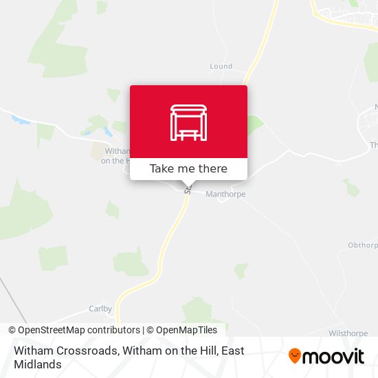 Witham Crossroads, Witham on the Hill map