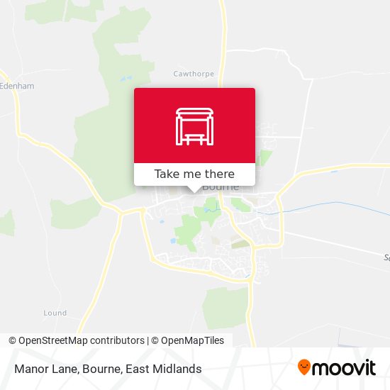 Manor Lane, Bourne map