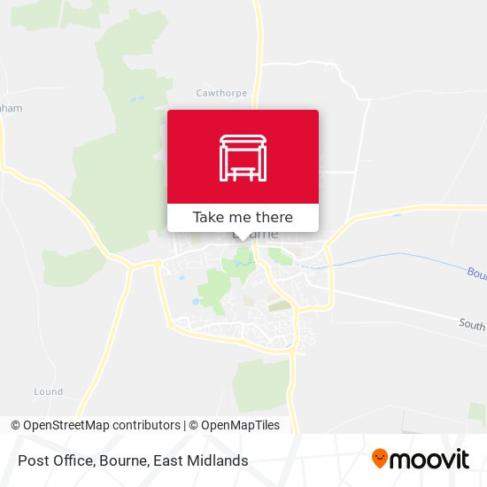 Post Office, Bourne map
